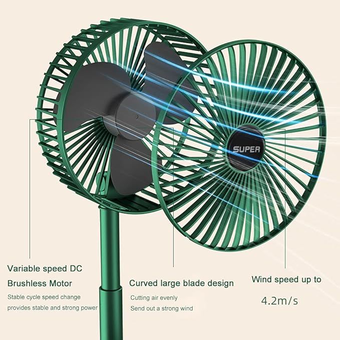 Rechargeable folding fan