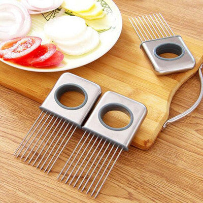 Onion Holder Slicer Vegetable tools Tomato Cutter Stainless